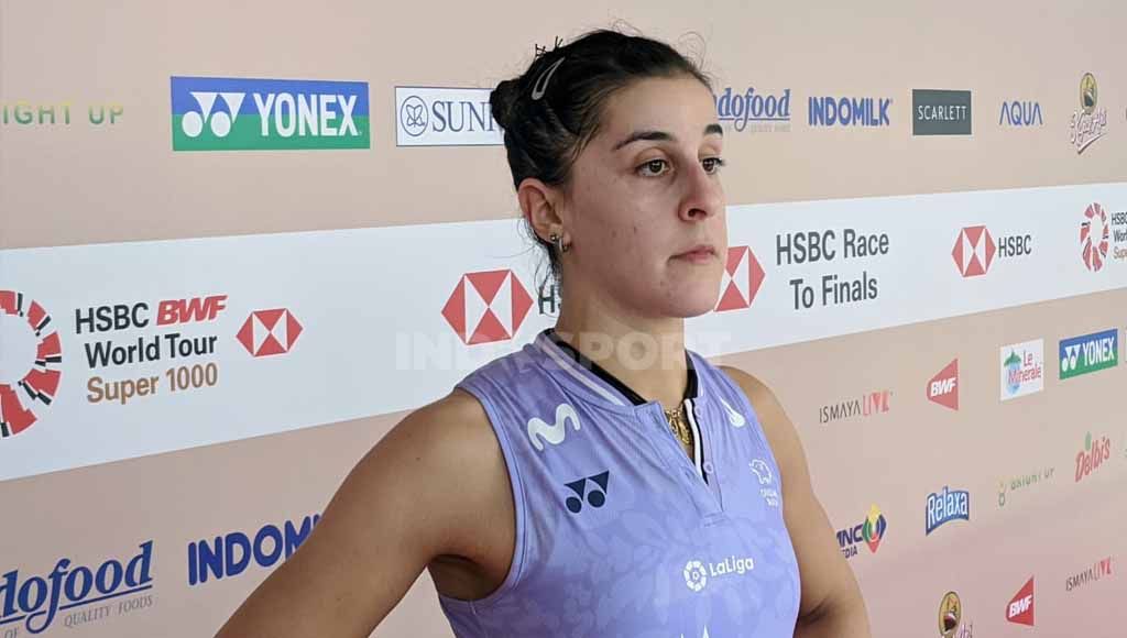 Carolina Marin ternyata tidak hanya satu kali menunjukkan sikap arogannya di atas lapangan, menyusul viralnya video perlakuannya kepada An Se-young Copyright: © Ammara Marthiara/INDOSPORT