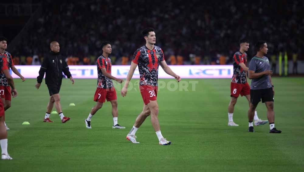 Skuat Timnas Indonesia saat latihan jelang laga Timnas Indonesia melawan Argentina di Stadion Gelora Bung Karno (GBK), Senin (19/06/23). Copyright: © Herry Ibrahim/INDOSPORT