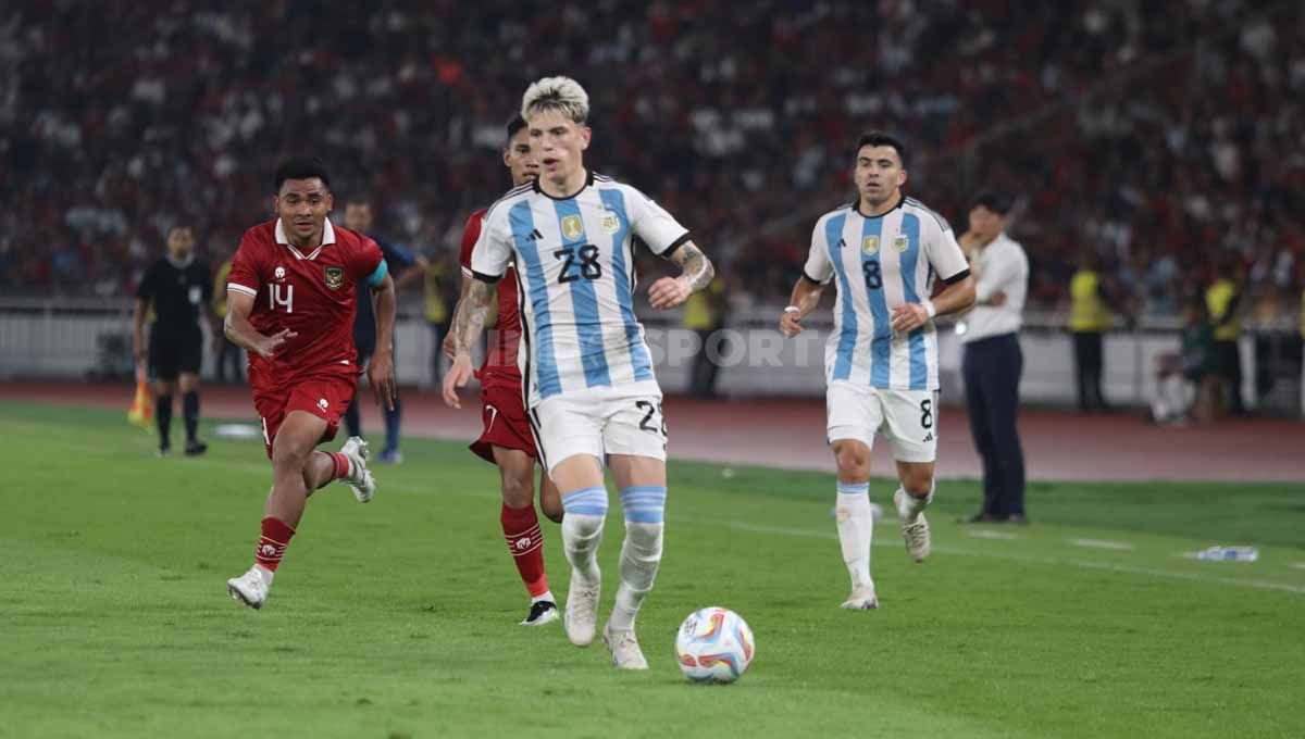 Pertandingan antara Timnas Indonesia vs Argentina dalam laga FIFA matchday di Stadion Gelora Bung Karno (GBK), Senin (19/06/23). Copyright: © Herry Ibrahim/INDOSPORT