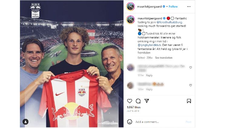 Para raksasa Liga Italia (Serie A) seperti Juventus, Inter Milan, dan AC Milan, dikabarkan tengah memperebutkan The Next Kaka, yakni Maurits Kjaergaard. Copyright: © instagram.com/mauritskjaergaard