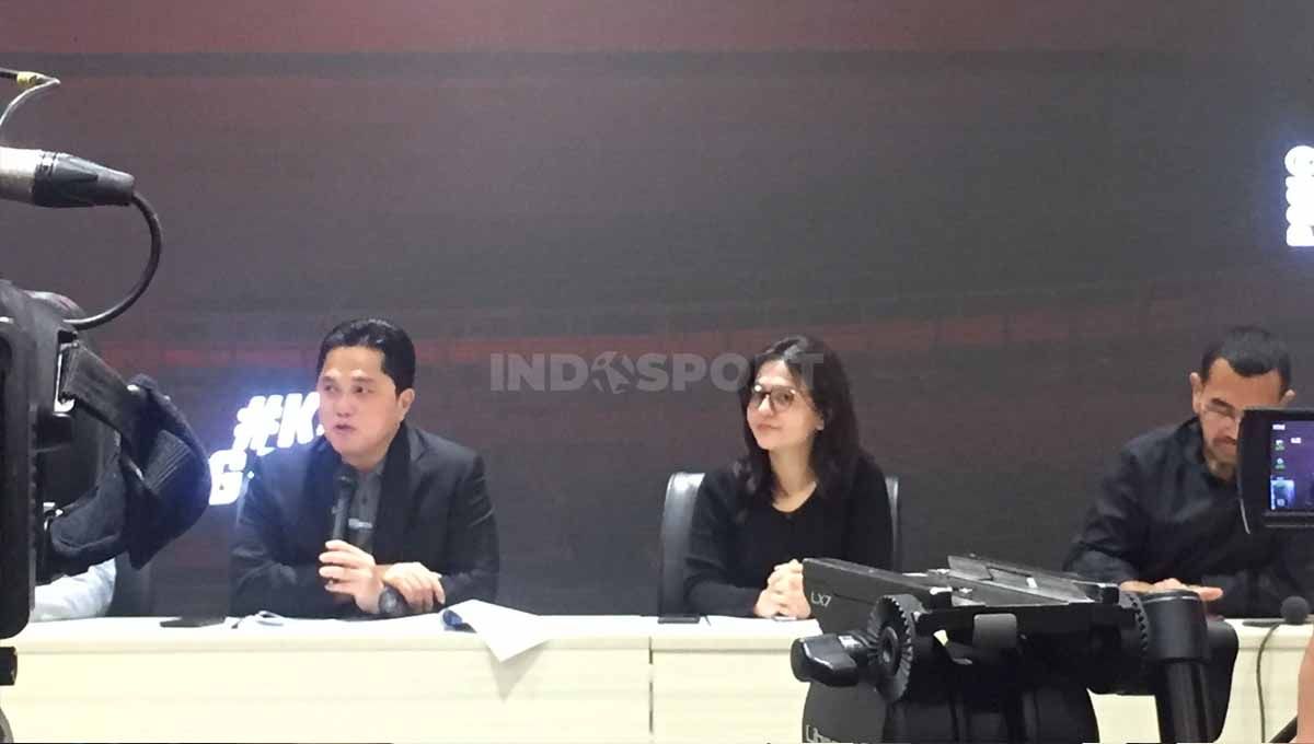 Ketua Umum PSSI, Erick Thohir, meresmikan berdirinya Yayasan Bakti Sepak bola Indonesia, Kamis (22/06/23) di GBK Arena, Jakarta. Copyright: © Petrus Manus Da' Yerimon/INDOSPORT