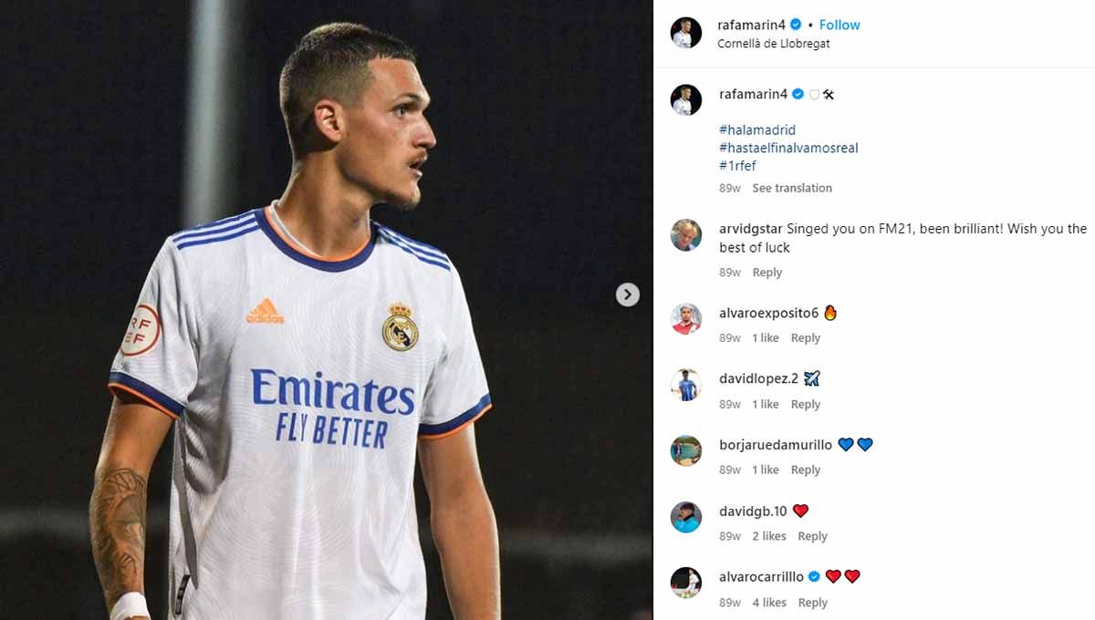 Rumor bursa transfer Liga Spanyol sepanjang Kamis (27/07/23), Rafa Marin tinggalkan Real Madrid, Ferran Torres memutuskan untuk bertahan di Barcelona. (Foto: Instagram@rafamarin4) Copyright: © Instagram@rafamarin4