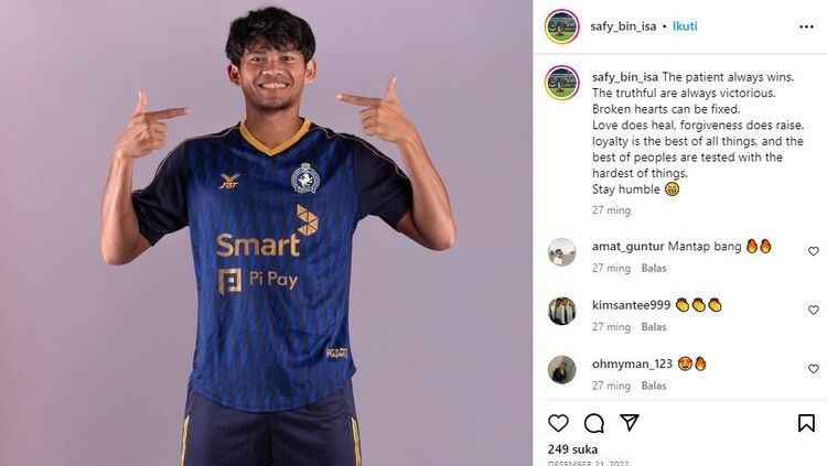 Yue Safy, pemain sepak bola Kamboja (Foto: IG @safy_bin_isa) Copyright: © Instagram @safy_bin_isa