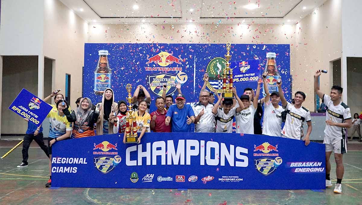 Turnamen bola voli se-Jawa Barat, Kratingdaeng Volleyball Gubernur Cup 2023 Regional Ciamis telah selesai digelar pada Minggu (02/07/23). Copyright: © Kratingdaeng Indonesia