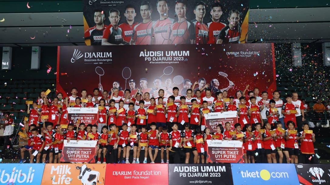 Para peraih super tiket Audisi Umum PB Djarum 2023. Copyright: © Media PB Djarum