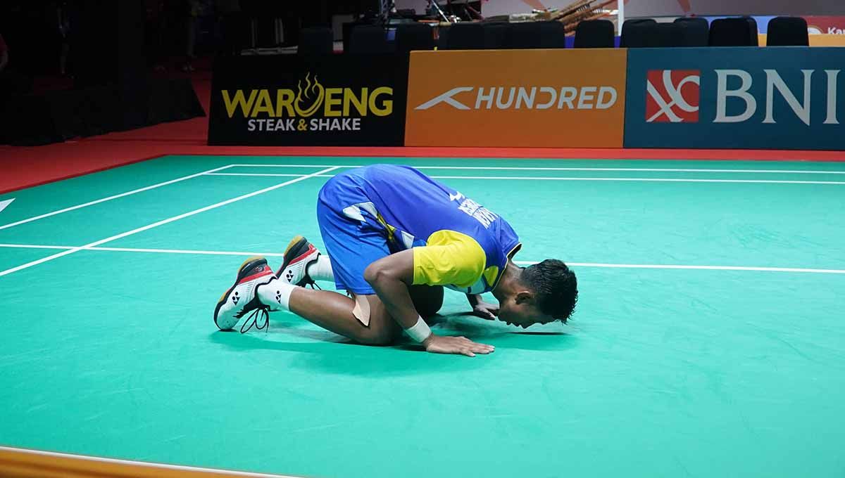 Tunggal putra Indonesia, Alwi Farhan di Badminton Asia Junior Championships 2023. (Foto: PBSI) Copyright: © PBSI