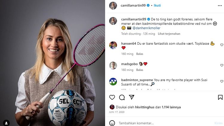 Menilik kabar terbaru Camilla Martin selaku rival abadi tunggal putri Indonesia, Mia Audina layaknya ‘El Clasico’ dalam dunia bulutangkis. Copyright: © Instagram/@camillamartin99