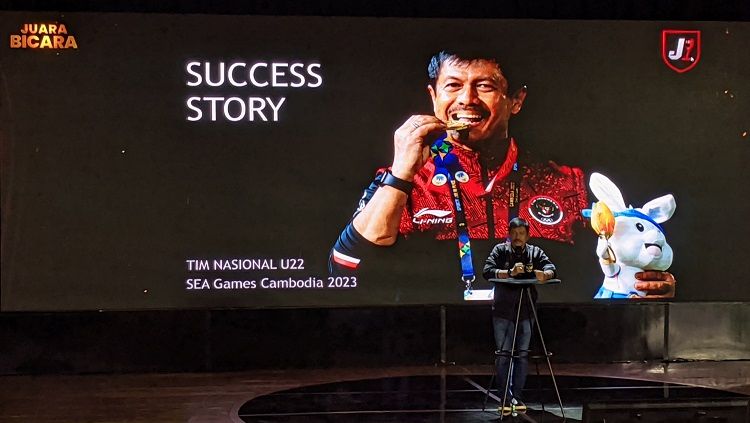 Perhelatan 'Sang Juara Bicara' Gagasan JebreeetMedia di Usmar Ismail Hall, Kuningan, Jakarta, Rabu (19/7/23). Copyright: © Ammara Marthiara/Indosport.com