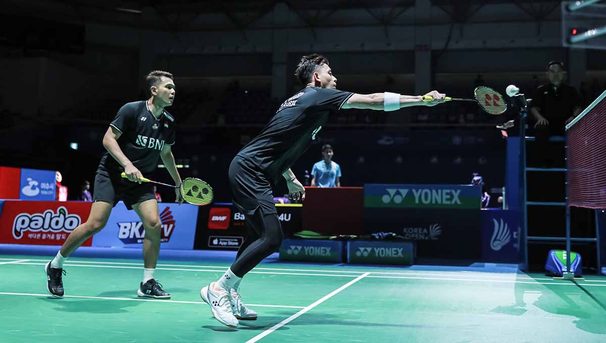 Pasangan ganda putra Indonesia, Fajar Alfian/Muhammad Rian Ardianto di Korea Open 2023. (Foto: PBSI) Copyright: © PBSI