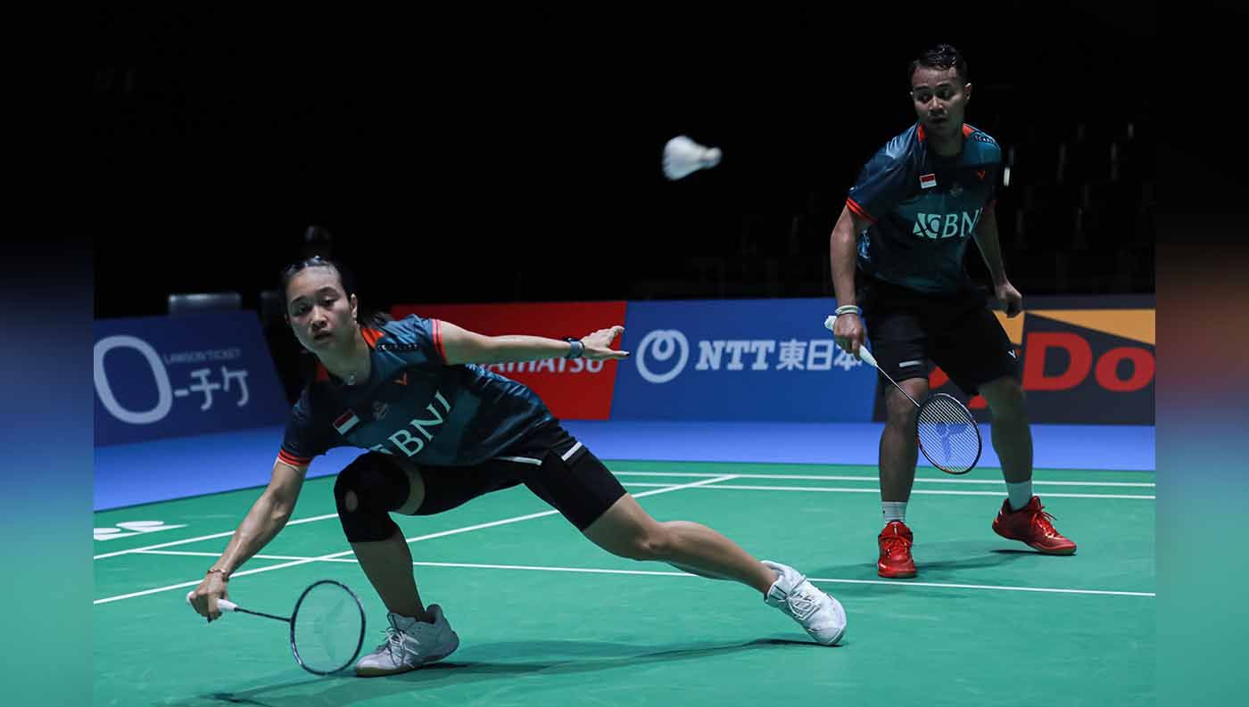 Penampilan terbaru Rehan Naufal Kusharjanto bikin Badminton Lovers pangling jelang Denmark Open 2023. (Foto: PBSI) Copyright: © PBSI