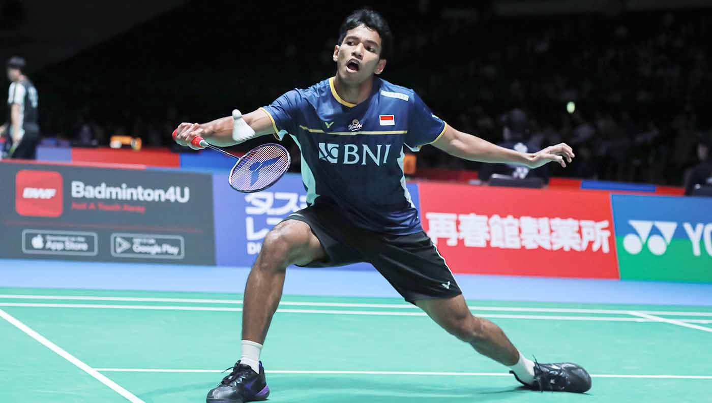 Tunggal putra Indonesia, Chico Aura Dwi Wardoyo di Japan Open 2023. (Foto: PBSI) Copyright: © PBSI