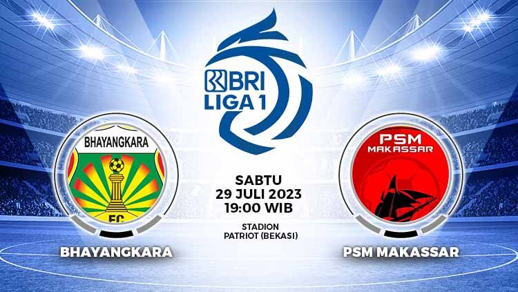Prediksi Pertandingan antara Bhayangkara FC vs PSM Makassar (RBI Liga 1). Copyright: © Grafis: Yuhariyanto/INDOSPORT