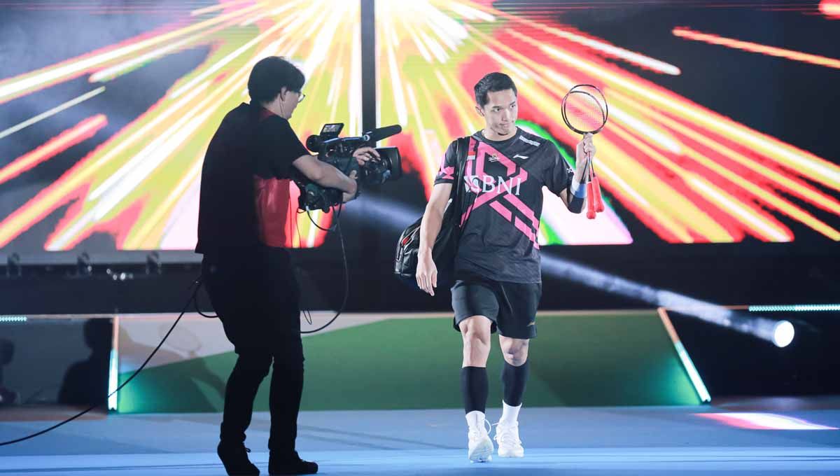 Tunggal putra Indonesia, Jonatan Christie di Semifinal Japan Open 2023 hari ini, Sabtu (29/07/23). (Foto: PBSI) Copyright: © PBSI