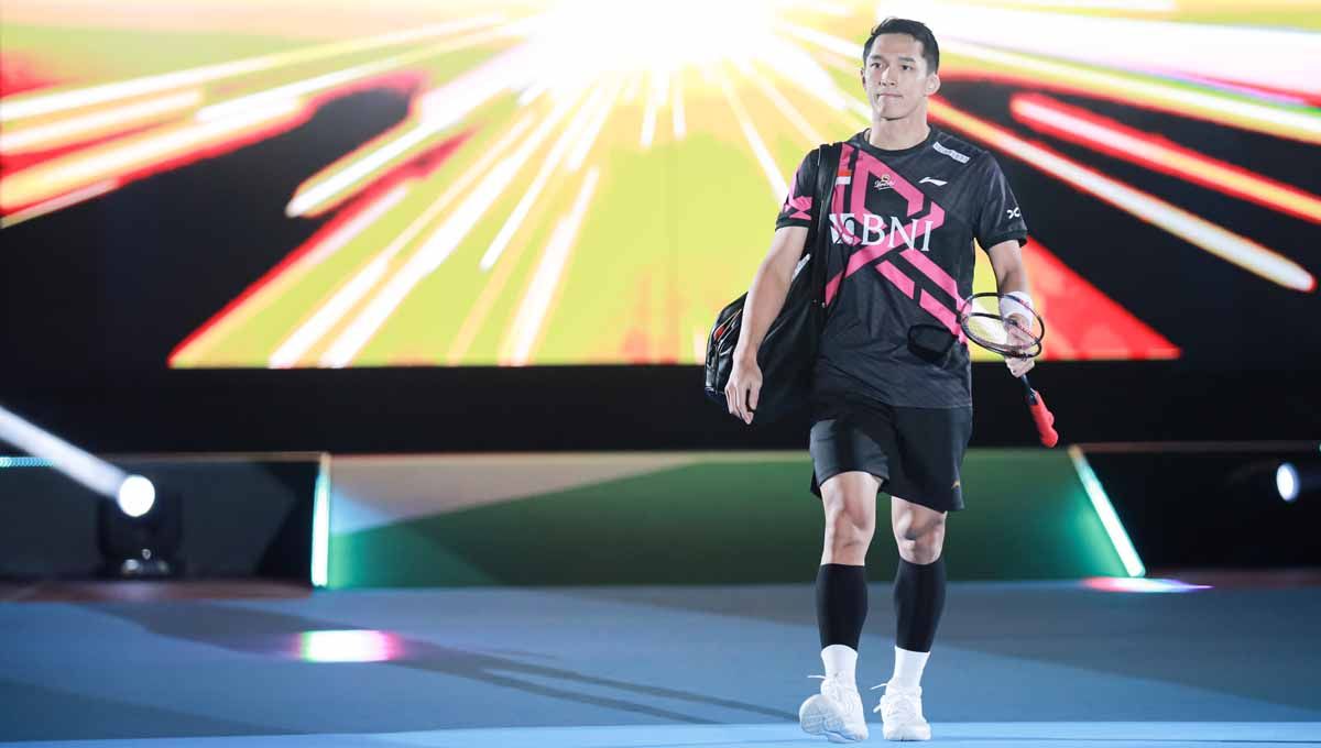 Tunggal putra Indonesia, Jonatan Christie di Semifinal Japan Open 2023 hari ini, Sabtu (29/07/23). (Foto: PBSI) Copyright: © PBSI