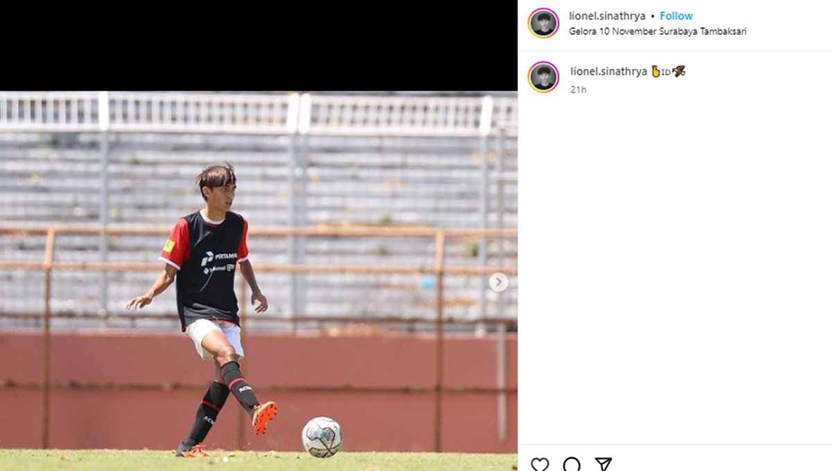 Pesepak bola muda Lionel Nathan Sinathrya memancing debat netizen soal status WNI saat dipanggil  seleksi Timnas Indonesia U-17 untuk Piala Dunia U-17 2023. Copyright: © Instagram/lionel.sinathrya