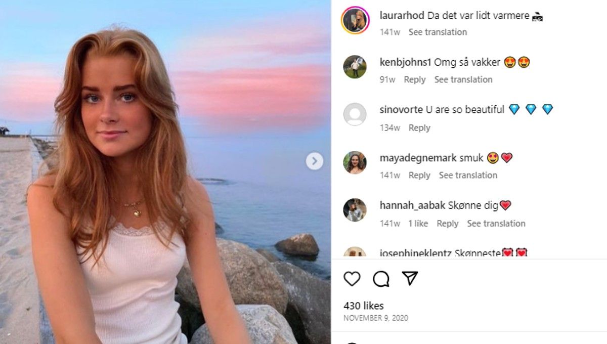Menilik pesona Laura Rhod Sondergaard, kekasih cantik rekrutan baru Manchester United, Rasmus Hojlund, yang rupanya gemar berlibur ke Indonesia. Copyright: © instagram @laurarhod