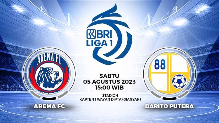 Prediksi Pertandingan antara Arema FC vs Barito Putera (RBI Liga 1). Copyright: © Grafis: Yuhariyanto/INDOSPORT