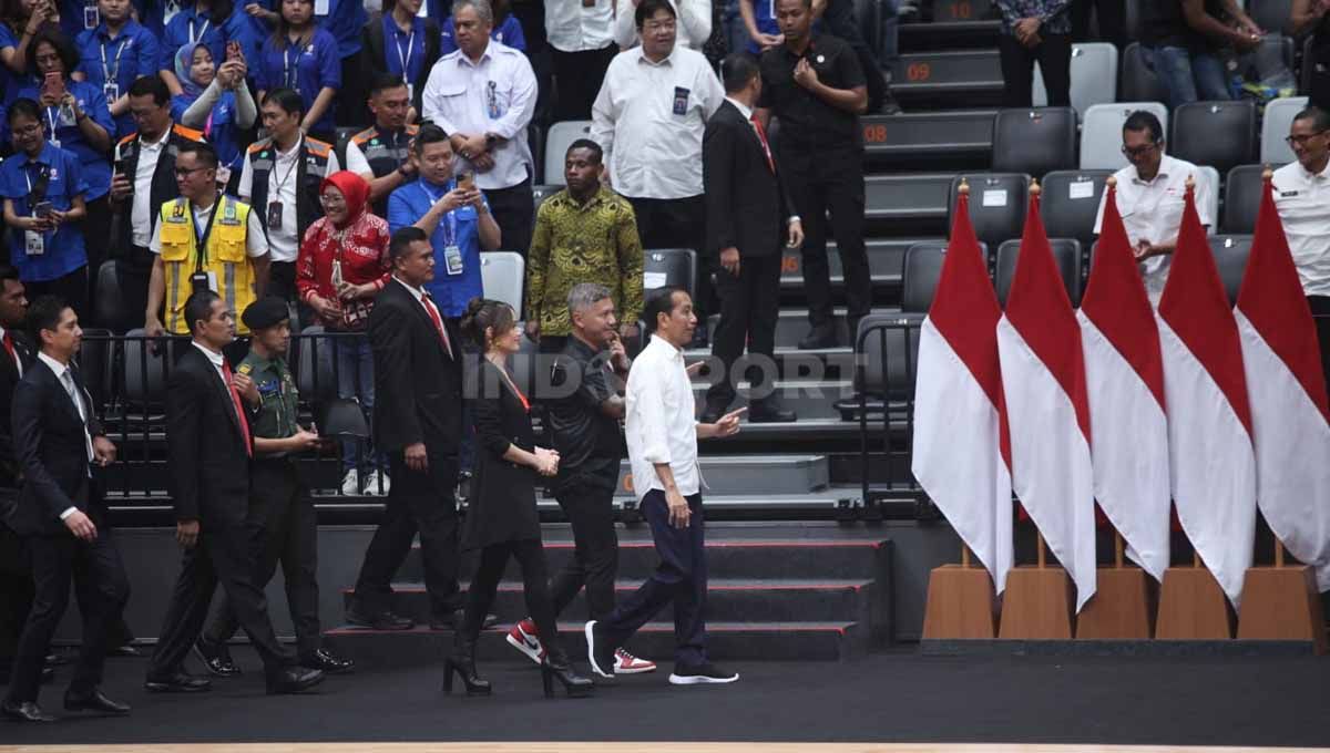 Presiden RI, Joko Widodo meresmikan Indonesia Arena jelang FIBA World Cup 2023, Senin (07/08/23). Copyright: © Herry Ibrahim/INDOSPORT