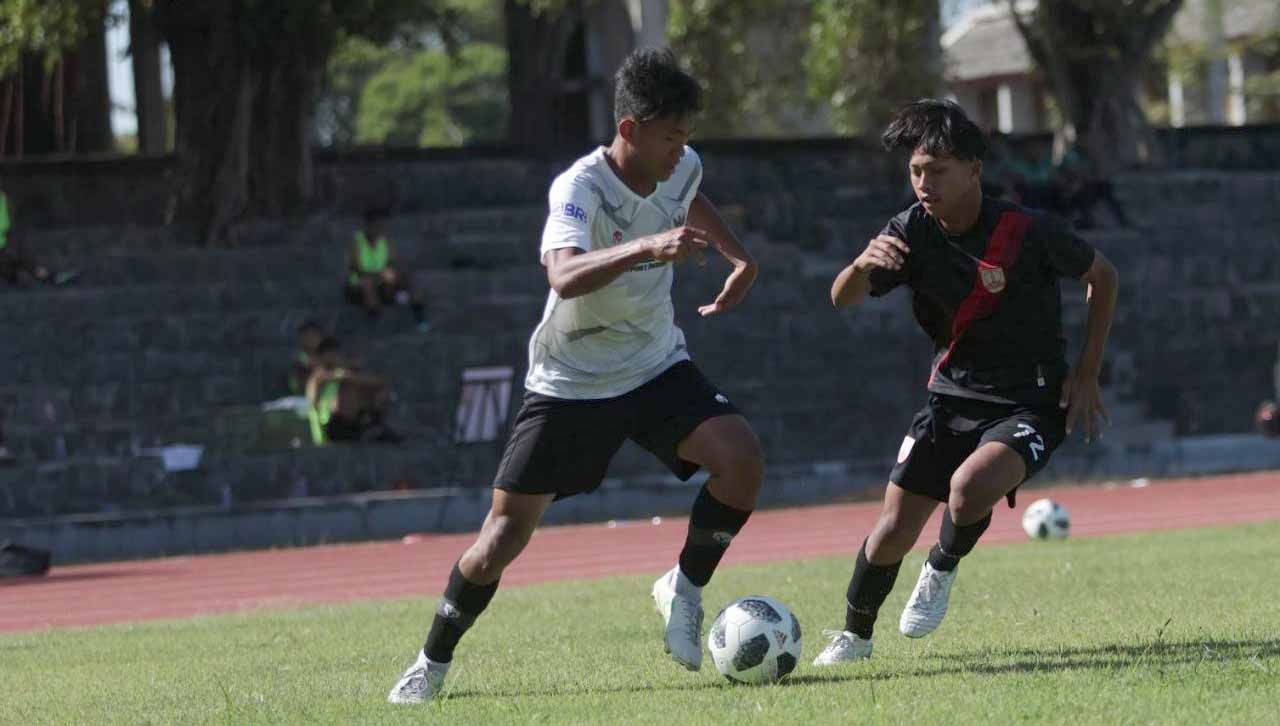 Uji coba Timnas Indonesia U-17 melawan Persis Solo U-17 di Stadion Sriwedari Solo, Sabtu (12/8/23). (Foto: Askot PSSI Surakarta) Copyright: © Askot PSSI Surakarta