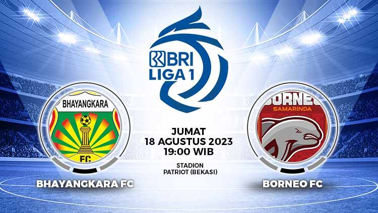 Prediksi Pertandingan antara Bhayangkara FC vs Borneo FC (RBI Liga 1). Copyright: © Grafis: Yuhariyanto/INDOSPORT