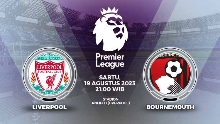 Prediksi Liga Inggris (Premier League) antara Liverpool vs Bournemouth, Sabtu (19/08/23) malam WIB. Copyright: © Grafis: Yuhariyanto/INDOSPORT