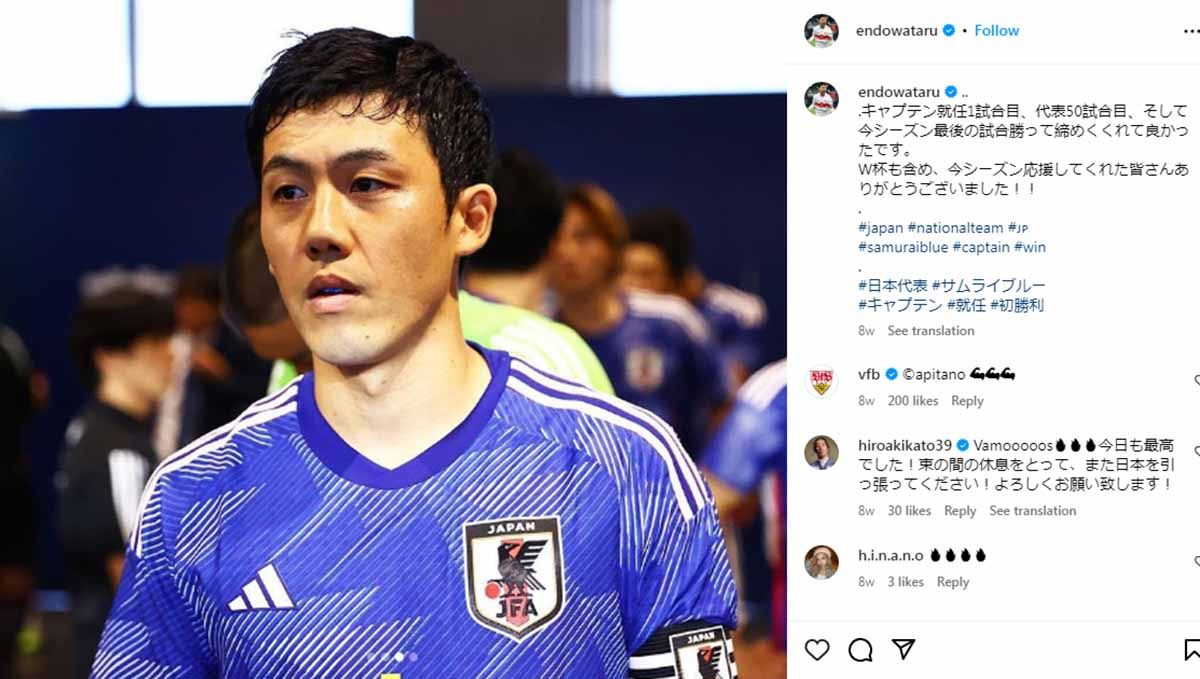 Wataru Endo, gelandang asal Jepang. (Foto: Instagram@endowataru) Copyright: © Instagram@endowataru