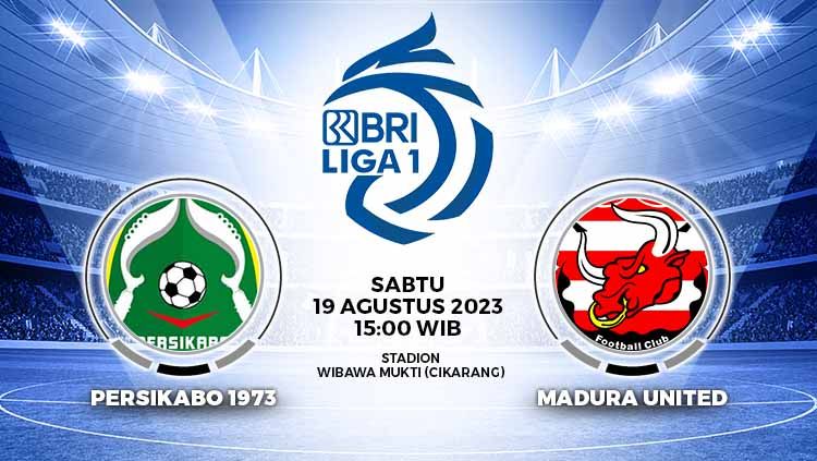 Hasil Liga 1 2023/2024 Sabtu (19/08/23) antara Persikabo 1973 vs Madura United di mana tim tamu menang dengan skor 3-0. Copyright: © Grafis: Yuhariyanto/INDOSPORT