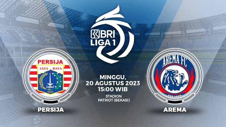 Link live streaming Liga 1 2023/2024 yang mempertemukan Persija Jakarta vs Arema FC pada Minggu (20/08/23) di Vidio.com. Copyright: © Grafis: Yuhariyanto/INDOSPORT