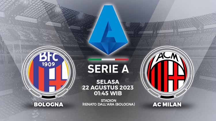 Prediksi pertandingan antara Bologna vs AC Milan (Liga Italia). Copyright: © Grafis: Yuhariyanto/INDOSPORT
