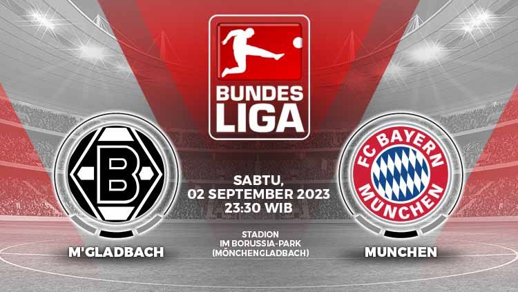 Prediksi Pertandingan antara Borussia M'gladbach vs Bayern Munchen (Bundesliga). Copyright: © Grafis: Yuhariyanto/INDOSPORT