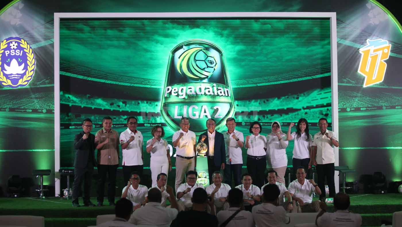 Presconfrence Launching Kompetisi Liga 2 musim 2023/2024 yang dihadiri Waketum PSSI Zainudin Amali dan Dirut PT LIB Ferry Paulus di Jakarta, Selasa (05/09/23). Kick-off Liga 2 resmi akan digelar pada 10 September mendatang. Copyright: © Herry Ibrahim/INDOSPORT