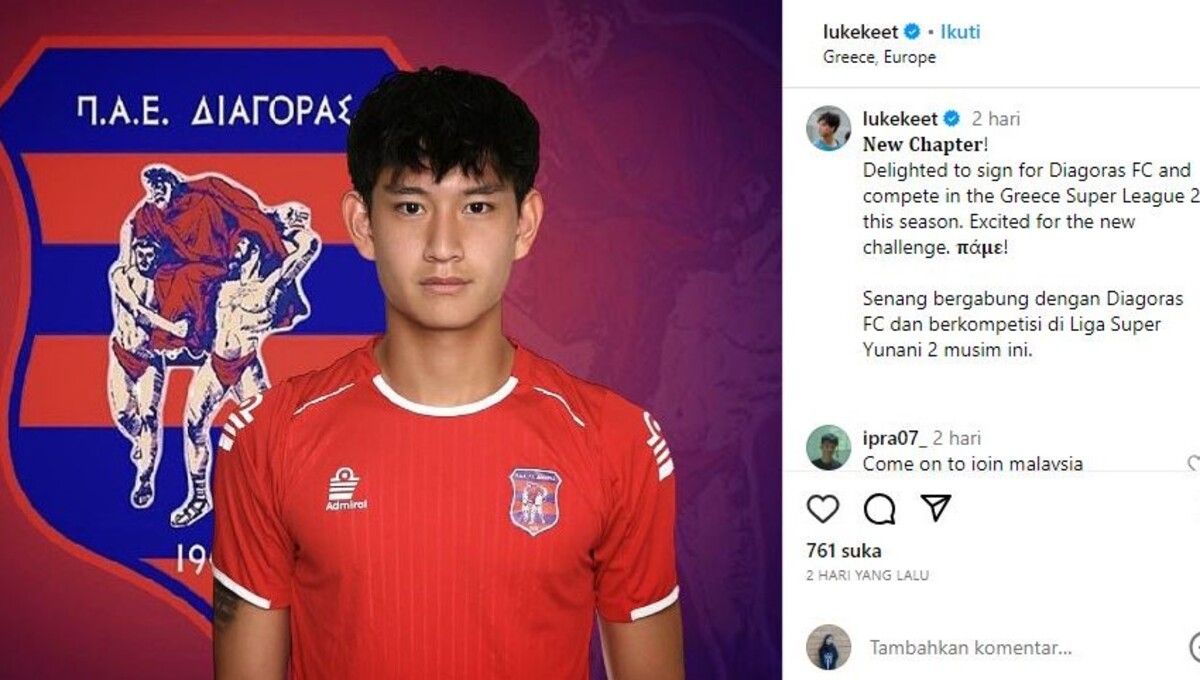 Luke Xavier Keet, pemain diaspora Indonesia yang berkarier di Liga Yunani (Foto: IG @lukekeet) Copyright: © Instagram @lukekeet