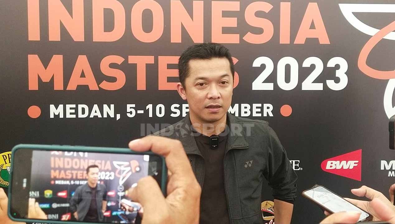 Legenda tunggal putra Indonesia, Taufik Hidayat ajak PBSI duduk bareng usai gagal total di Asian Games 2022. (Foto: Aldi Aulia Anwar/INDOSPORT) Copyright: © Aldi Aulia Anwar/INDOSPORT