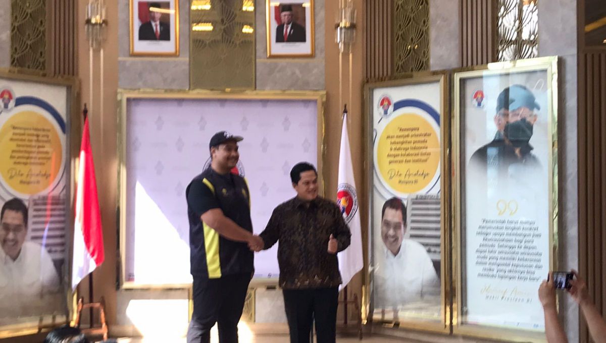 Penandatangan Perjanjian Kerjasama (PKS) tentang Penyaluran Bantuan Sebesar Rp399 Milliar 500 Juta dari Pemerintah untuk Pemusatan Latihan Nasional (Pelatnas) Timnas Sepakbola U-17 dan Penyelenggaraan FIFA World Cup U-17 2023 antara Kemenpora RI dan PSSI, Copyright: © Petrus Manus Da' Yerimon