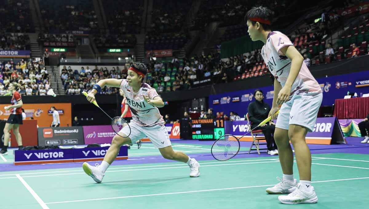 Pasangan ganda putri Indonesia, Apriyani Rahayu/Siti Fadia Silva Ramadhanti di Hong Kong Open 2023. (Foto: PBSI) Copyright: © PBSI