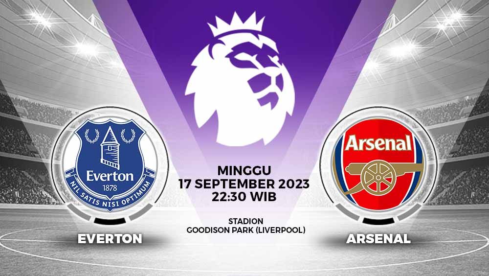 Prediksi pertandingan Liga Inggris (Premier League) 2023/2024 antara Everton vs Arsenal pada Minggu (17/09/23), yang dapat disimak di artikel ini. Copyright: © Grafis: Yuhariyanto/INDOSPORT