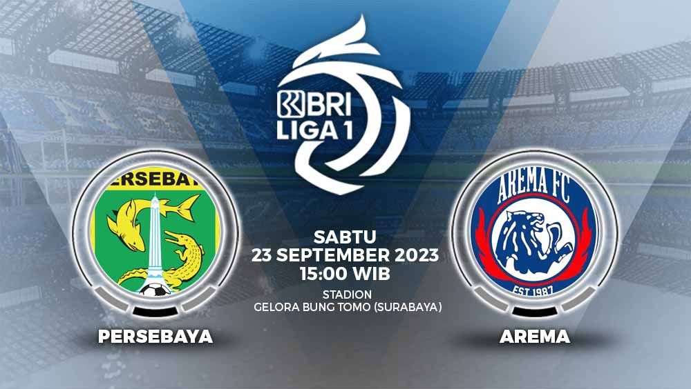Prediksi pertandingan antara Persebaya Surabaya vs Arema FC (BRI Liga 1). Copyright: © Grafis: Yuhariyanto/INDOSPORT