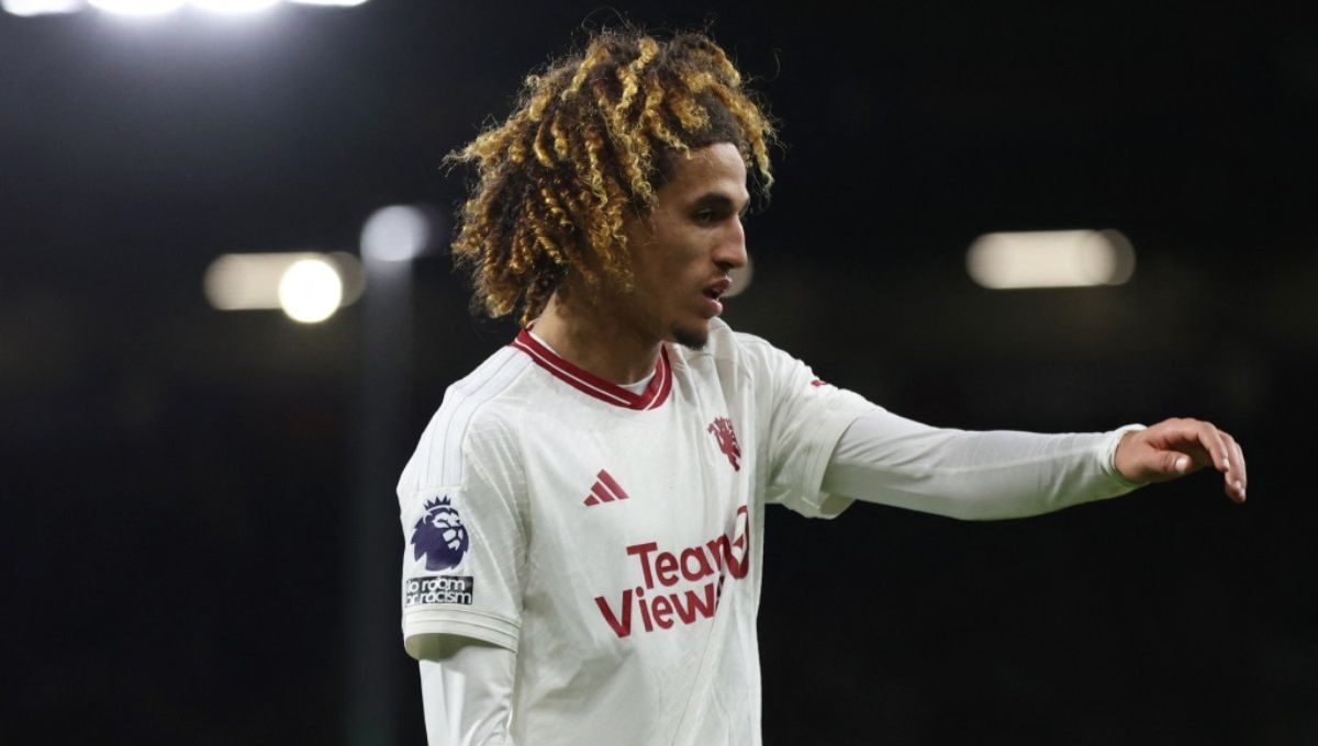 Pemain Manchester United, Hannibal Mejbri. Foto: Action Images via Reuters/Lee Smith. Copyright: © Action Images via Reuters/Lee Smith