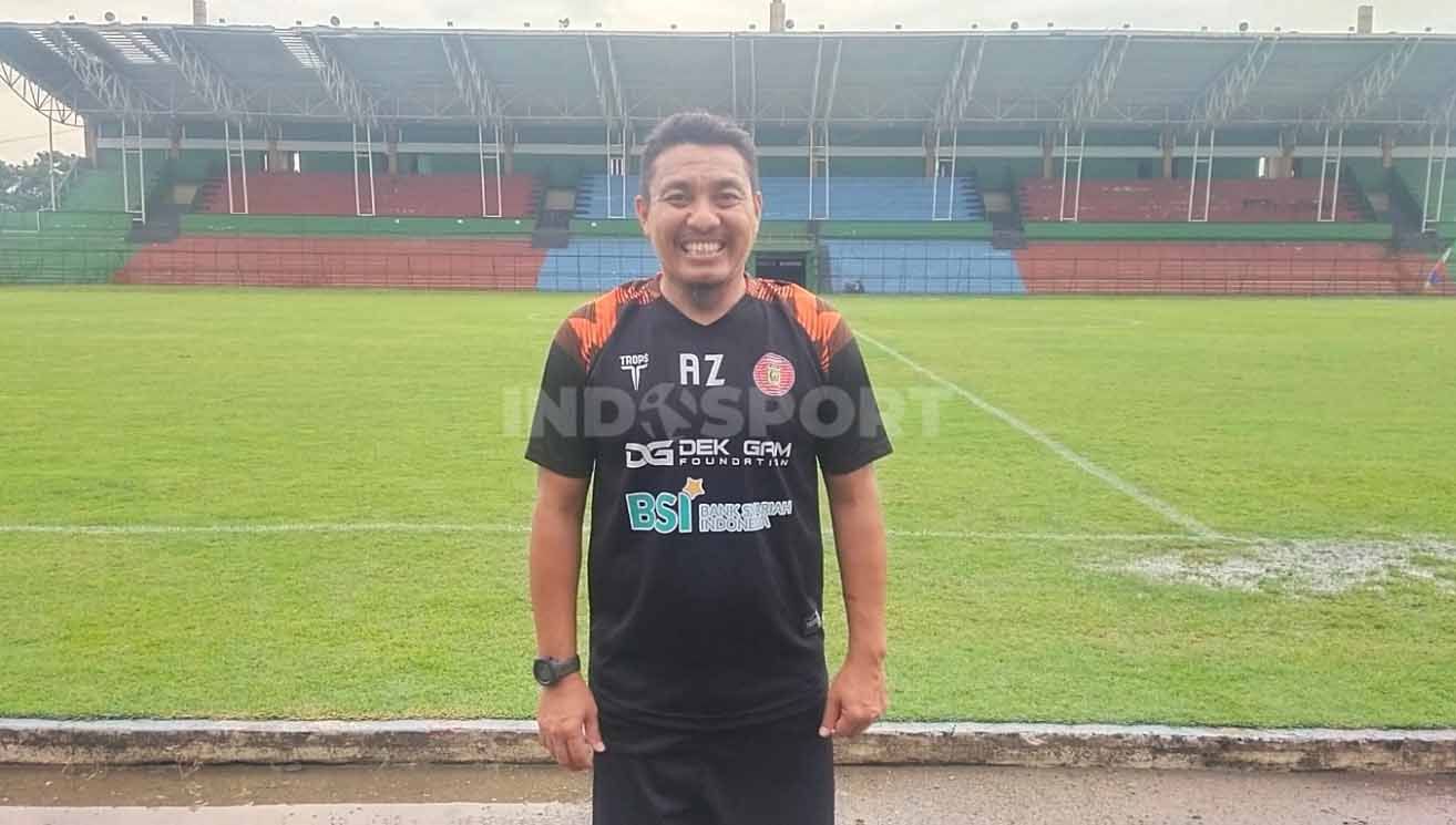 Pelatih Persiraja, Achmad Zulkifli. (Foto: Aldi Aulia Anwar/INDOSPORT) Copyright: © Aldi Aulia Anwar/FOOTBALL265.COM