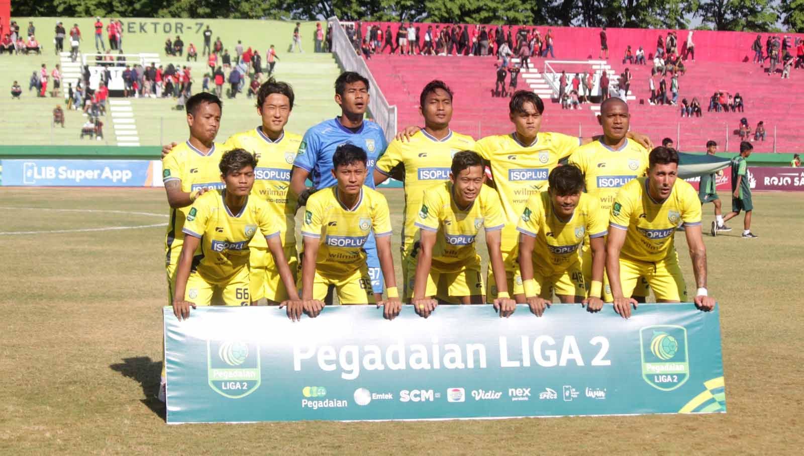 Tim Gresik United menjelang laga menghadapi Deltras FC dalam laga Pegadaian Liga 2 2023-2024 di Stadion Gelora Delta Sidoarjo, Minggu (24/09/23). Copyright: © Fitra Herdian/INDOSPORT