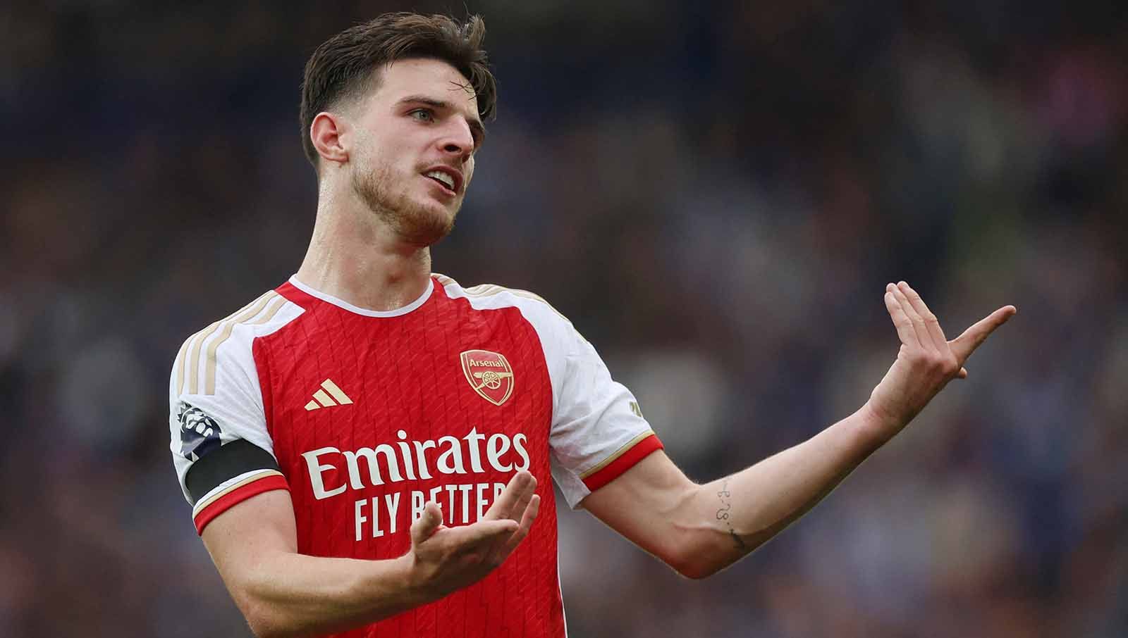 Gelandang Arsenal, Declan Rice. (Foto: REUTERS/Lee Smith) Copyright: &copy; REUTERS/Lee Smith
