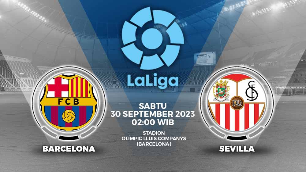Pertandingan antara Barcelona vs Sevilla (Laliga Spanyol). Copyright: © Grafis: Yuhariyanto/INDOSPORT