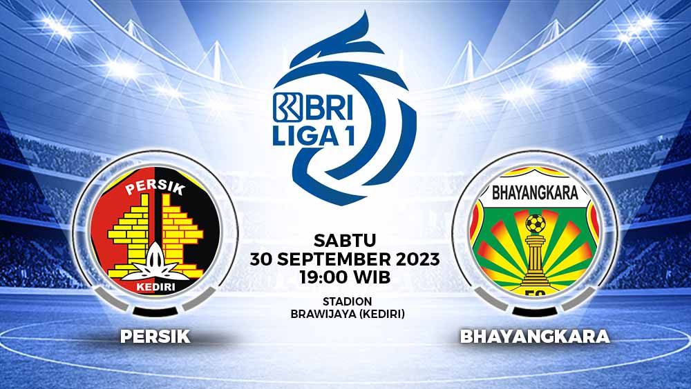 Persik Kediri akan menjamu Bhayangkara FC pada pekan ke-14 Liga 1 2023/2024 di Stadion Brawijaya, Sabtu (30/9/23). Copyright: © Grafis: Yuhariyanto/INDOSPORT