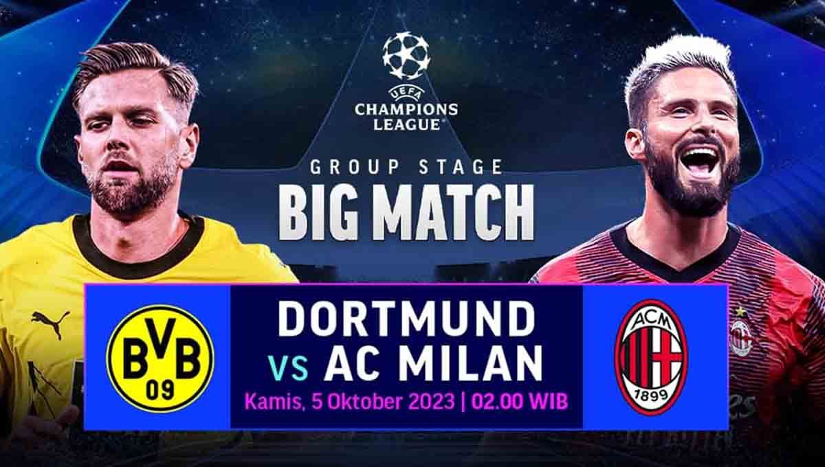 Saksikan Siaran Langsung Liga Champions Borussia Dortmund vs AC Milan di Vidio INDOSPORT