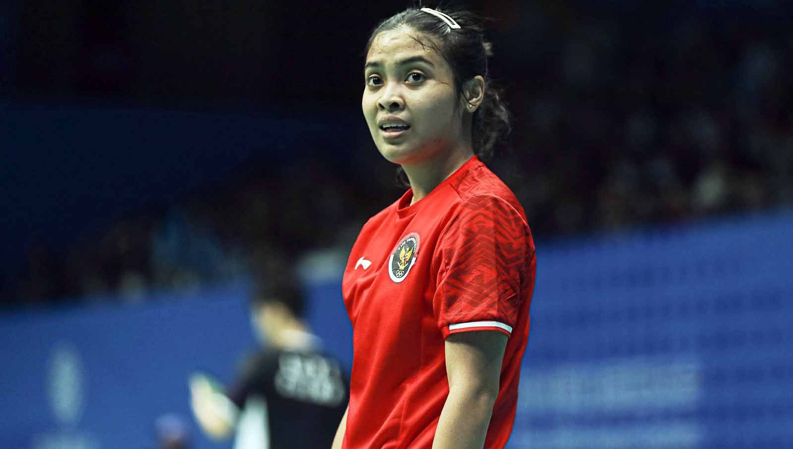Pebulu tangkis tunggal putri Indonesia, Gregoria Mariska Tunjung kandasi di perempat final Asian Games 2022. (Foto: PBSI) Copyright: © PBSI