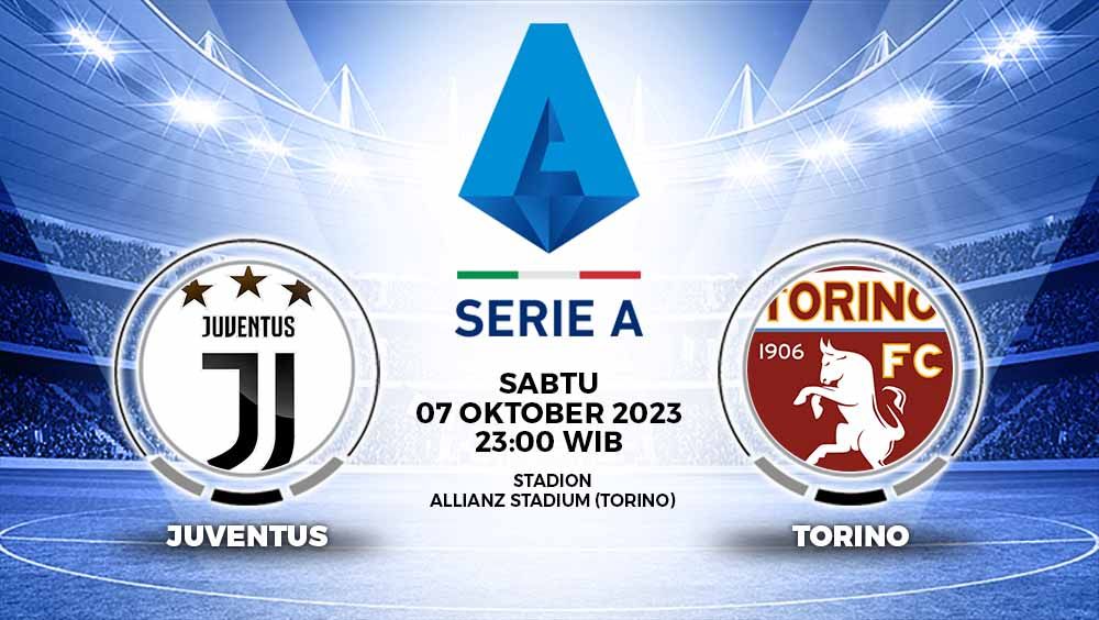 Link live streaming Juventus vs Torino di pekan kedelapan Liga italia (Serie A) 2023/2024, Sabtu (7/10/23), pukul 23.00 WIB, tersedia di Vidio berikut ini. Copyright: © Grafis: Yuhariyanto/INDOSPORT
