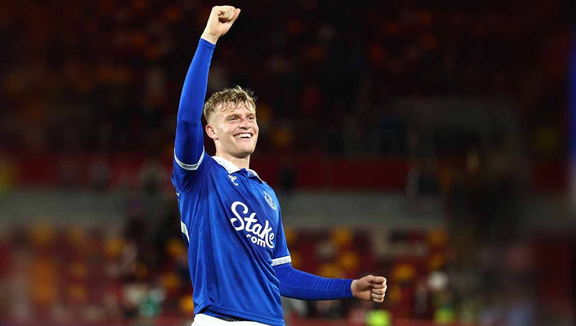 Pemain Everton, Jarrad Branthwaite. (Foto: REUTERS/Toby Melville) Copyright: © REUTERS/Toby Melville