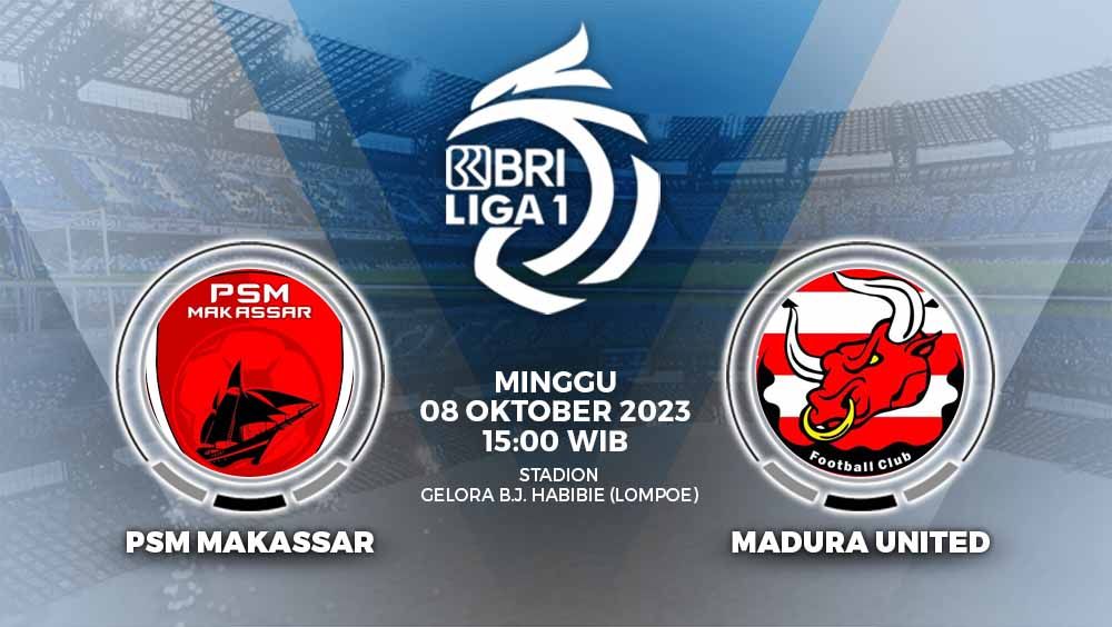 Prediksi pertandingan antara PSM Makassar vs Madura United (BRI Liga 1). Copyright: &copy; Grafis: Yuhariyanto/INDOSPORT