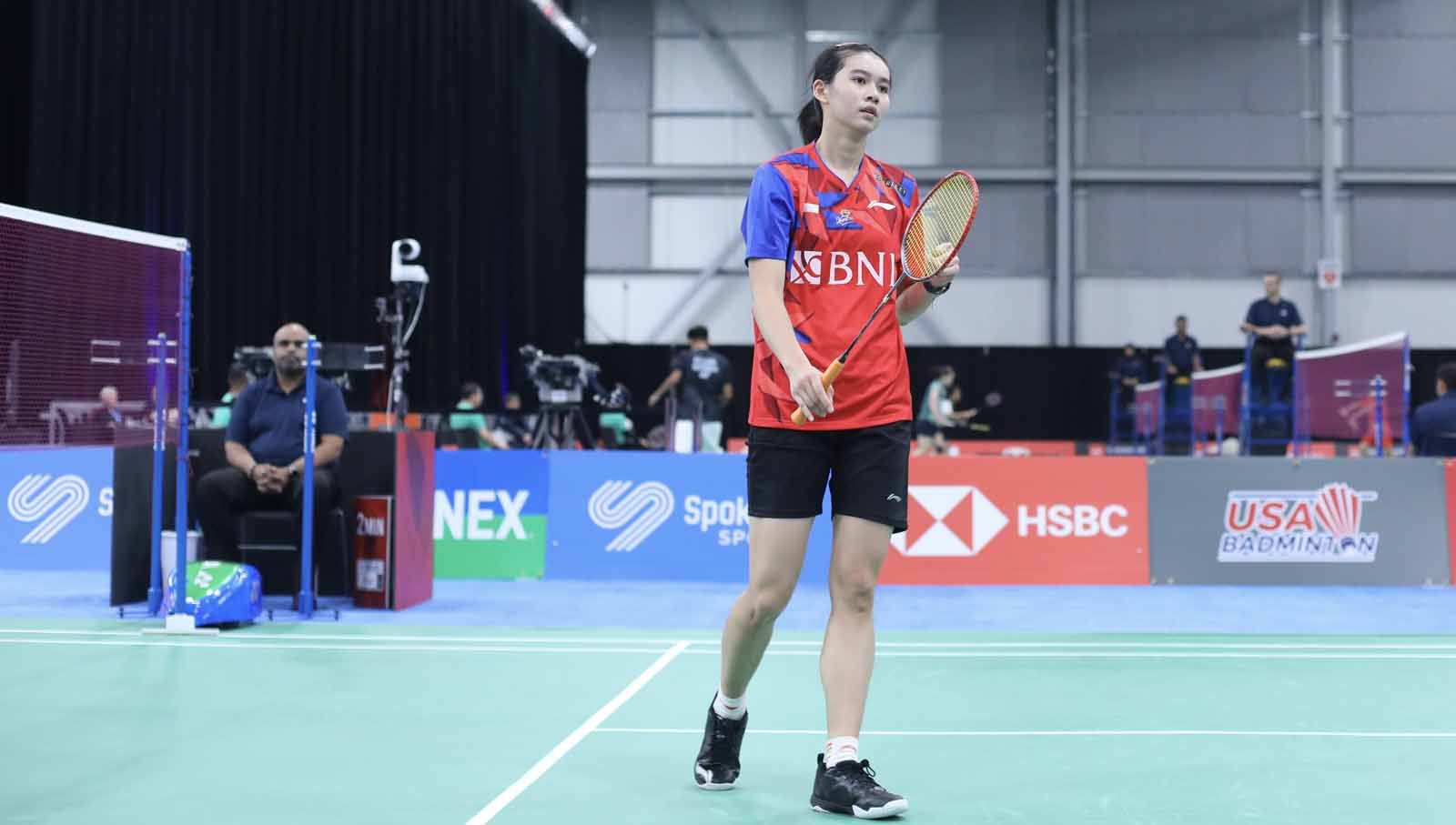 Rekap hasil Kejuaraan Dunia Junior Bulutangkis 2023 yang tersaji di Spokane, Amerika, Sabtu (07/10/23), Alwi Farhan ngereog, dan Chiara Marvella bermain anggun. (Foto: PBSI) Copyright: © PBSI