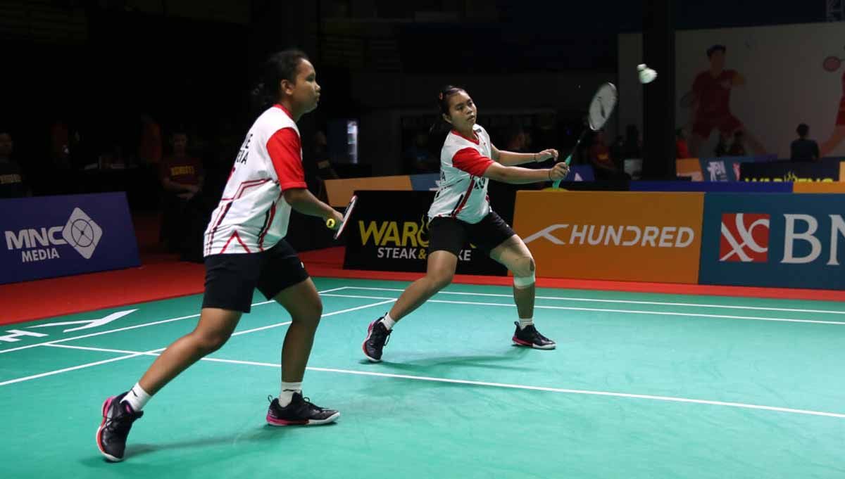 Pasangan ganda putri Indonesia, Isyana Syahira Meida/Rinjani Kwinnara Nastine. (Foto: PBSI) Copyright: © PBSI